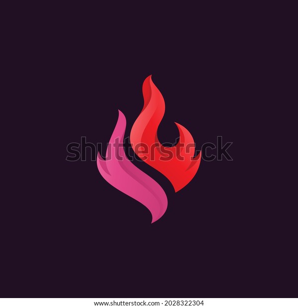 Abstract Fire Flame Logo Icon Vector Stock Vector Royalty Free