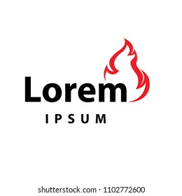 abstract fire flame logo template