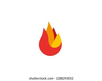 Abstract Fire Flame Logo Vector Symbol Design Illustration