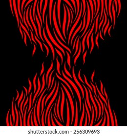 Abstract fire flame, vector illustration