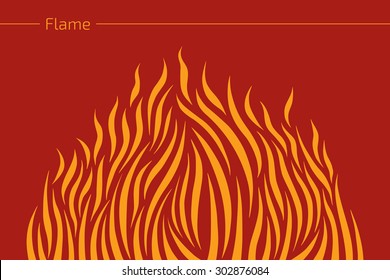 Abstract fire flame. Vector illustration.