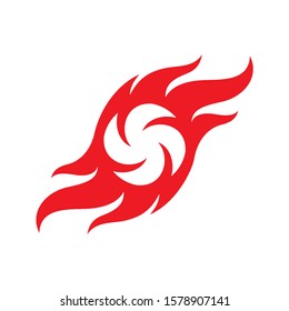 Abstract Fire Flames Icon Template. Fire flame Symbol Sign Isolated on White Background. Illustration for Graphic and Web Design