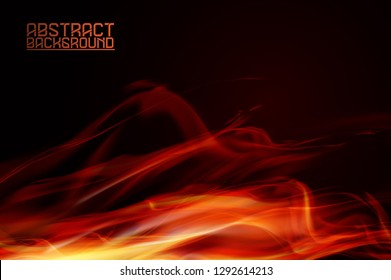 Abstract fire flames on a black background. Graphic concept for your design