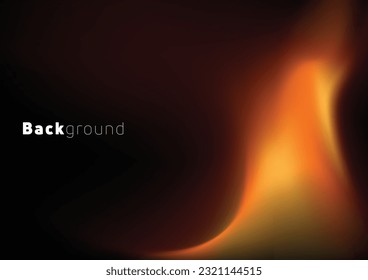 Abstract fire flames on black background