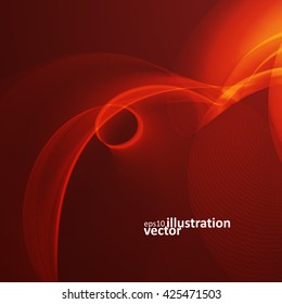 Abstract fire flames on a black background. Colorful vector illustration eps10