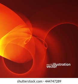 Abstract fire flames on a black background. Colorful vector illustration eps10