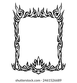 Vector de ilustración de marco de fuego Abstractas
