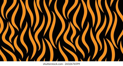 Abstract fire. Geometric seamless pattern. Vector illustration.