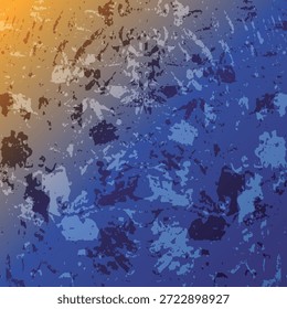 Contraste Abstractas de fuego y hielo, salpicadura dinámica de ámbar de cobalto, alto Arte vectorial de energía.