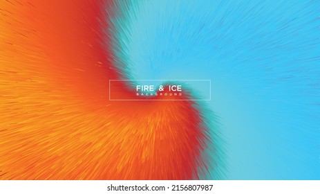 Abstract fire and ice design vector background svg