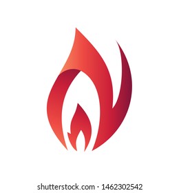 Abstract Fire Illustration Logo Design