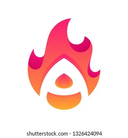 Abstract Fire Letter A Design Vector Template. Suitable for Creative Industry, Multimedia, entertainment, Educations, Shop, and any related business
