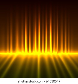 Abstract fire lights vector background.