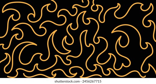 Abstract Fire Line Art Seamless Pattern Monochrome background for creative wallpaper decoration