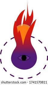 abstraktes Feuer, lebendes Feuer, warmes Licht 
