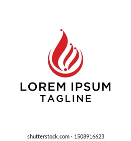 Abstract Fire Logo Design Template