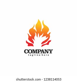 abstract fire logo , icon fire design
