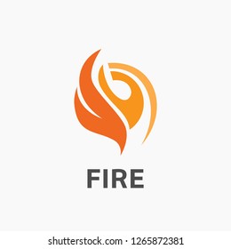 Abstract fire logo template
