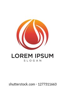 Abstract Fire Logo Template