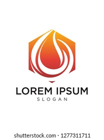 Abstract Fire Logo Template