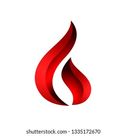 Abstract fire logo vector