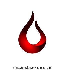 Abstract fire logo vector