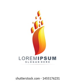 abstract fire logo vector illustration