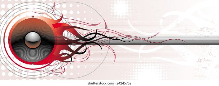 Abstract fire music background