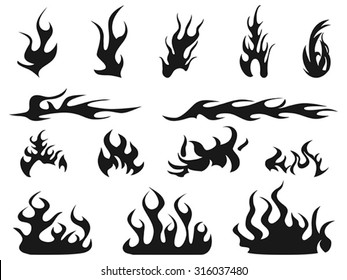 Abstract Fire Patterns Icons Stock Vector (Royalty Free) 316037480 ...