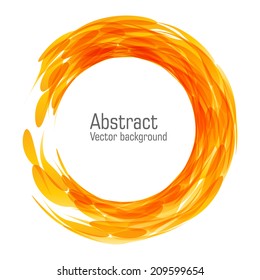 Abstract fire round background. Vector. EPS 10.