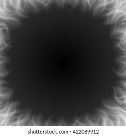 Abstract fire smoke light on black background vector illustration. Burning flames translucent elements special glowing effect.