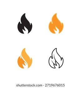 Logotipo Abstractas del símbolo del fuego diseñado con las Formas suaves de la llama para las compañías modernas