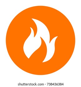 Abstract Fire Symbol On Circle