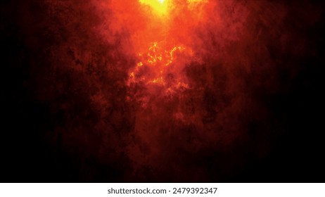 Abstract fire texture motion background. Yellow red and orange fire flames glowing with fiery combustion isolated on a black background. Abstract 3d vector illustration