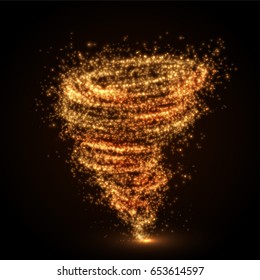 Abstract Fire Tornado Swirl. Vector Illutration