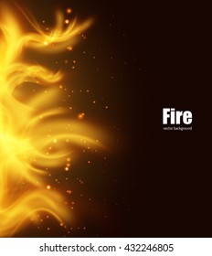 Abstract fire vector background. Vector eps10.