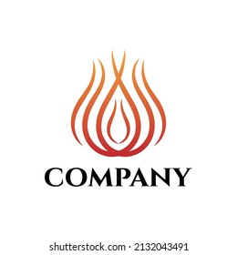 abstract fire vector logo design