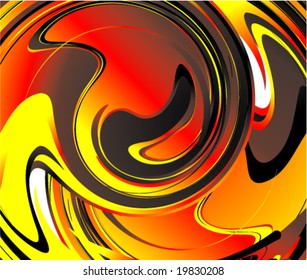 Feu Abstrait sur fond d'eau