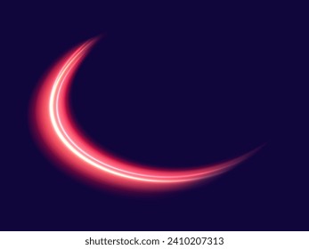 Abstract fire wave light effect in perspective vector illustration. Magic luminous azure glow design element on dark background, flash luminosity, abstract neon motion glowing wavy lines