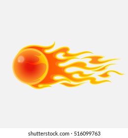 Abstract fireball on white background
