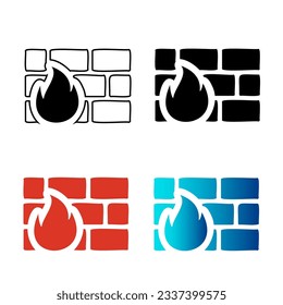 Abstract Firewall Silhouette Illustration, can be used for business designs, presentation designs or any suitable designs.