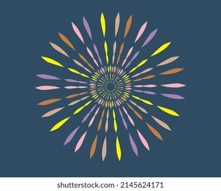 Abstract fireworks background with on dark background.colorful Vector seamless pattern, geometric shapes design.