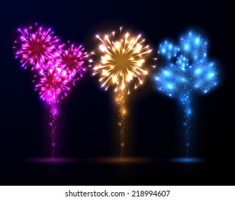 Abstract fireworks background. Vector eps10.