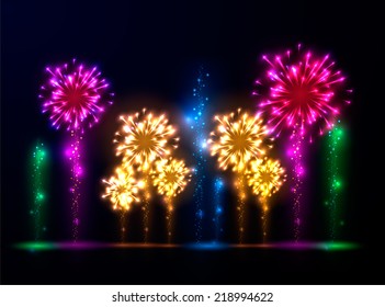 Abstract fireworks background. Vector eps10.