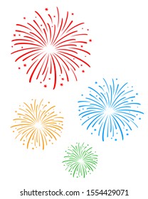 abstract fireworks background vector illustration