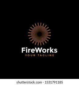 Abstract Fireworks Logo Design Template