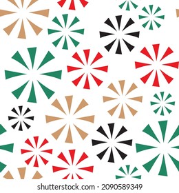 Abstract fireworks pattern. celebrate festivities background. The seamless pattern in Christmas fashion is a Beautiful design vector for fashion, wrapping paper, cards, wallpaper, fabric, background.