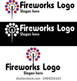 Abstract "fireworks" style logo designed for professional or personal use. 