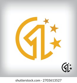 Abstraktes Stern-Ziellogo. Einfache Logovorlage für den erfolgreichen Gewinner.