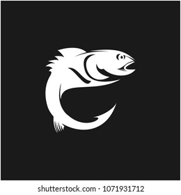 Abstract Fish Bait Logo
